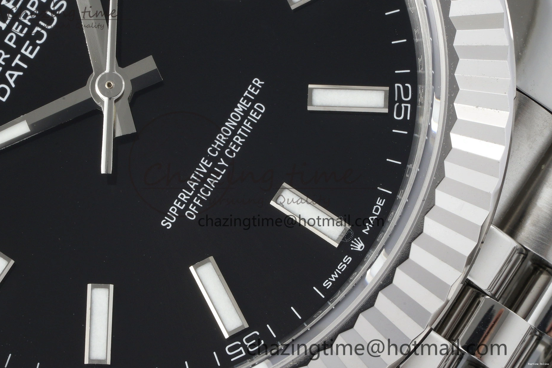 0412 DateJust 41 SS Fluted Bezel KING 1:1 Best Edition 904L Steel Black Stick Dial on Jubilee Bracelet VR EasyCare 2208